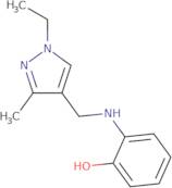 2-([(1-Ethyl-3-methyl-1H-pyrazol-4-yl)methyl]amino)phenol