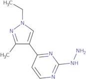 4-(1-Ethyl-3-methyl-1H-pyrazol-4-yl)-2-hydrazinopyrimidine