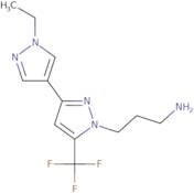 3-[3-(1-Ethyl-1H-pyrazol-4-yl)-5-(trifluoromethyl)-1H-pyrazol-1-yl]propan-1-amine