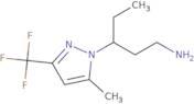 3-[5-Methyl-3-(trifluoromethyl)-1H-pyrazol-1-yl]pentan-1-amine