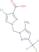 4-Chloro-1-{[5-methyl-3-(trifluoromethyl)-1H-pyrazol-1-yl]methyl}-1H-pyrazole-3-carboxylic acid