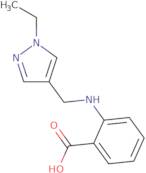 2-{[(1-Ethyl-1H-pyrazol-4-yl)methyl]amino}benzoic acid