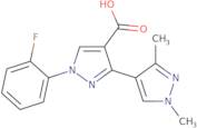 3-(1,3-Dimethyl-1H-pyrazol-4-yl)-1-(2-fluorophenyl)-1H-pyrazole-4-carboxylic acid