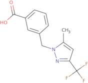 3-{[5-Methyl-3-(trifluoromethyl)-1H-pyrazol-1-yl]methyl}benzoic acid