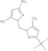 5-Methyl-1-{[5-methyl-3-(trifluoromethyl)-1H-pyrazol-1-yl]methyl}-1H-pyrazol-3-amine