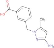 3-[(3-Amino-5-methyl-1H-pyrazol-1-yl)methyl]benzoic acid