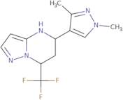 5-(1,3-Dimethyl-1H-pyrazol-4-yl)-7-(trifluoromethyl)-4,5,6,7-tetrahydropy+