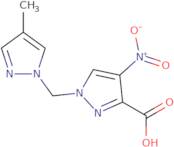 1-[(4-Methyl-1H-pyrazol-1-yl)methyl]-4-nitro-1H-pyrazole-3-carboxylic acid