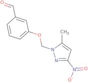 3-[(5-Methyl-3-nitro-1H-pyrazol-1-yl)methoxy]benzaldehyde