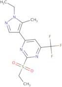 4-(1-Ethyl-5-methyl-1H-pyrazol-4-yl)-2-(ethylsulfonyl)-6-(trifluoromethyl)pyrimidine
