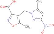 5-Methyl-4-[(5-methyl-3-nitro-1H-pyrazol-1-yl)methyl]-1,2-oxazole-3-carboxylic acid