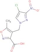 4-[(4-Chloro-3-nitro-1H-pyrazol-1-yl)methyl]-5-methyl-1,2-oxazole-3-carboxylic acid