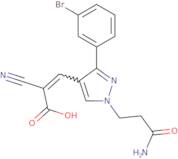3-[1-(3-Amino-3-oxopropyl)-3-(3-bromophenyl)pyrazol-4-yl]-2-cyanoprop-2-enoic acid