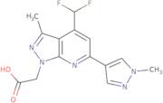 2-[4-(Difluoromethyl)-3-methyl-6-(1-methyl-1H-pyrazol-4-yl)-1H-pyrazolo[3,4-b]pyridin-1-yl]acetic acid