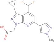 2-[3-Cyclopropyl-4-(difluoromethyl)-6-(1-methyl-1H-pyrazol-4-yl)-1H-pyrazolo[3,4-b]pyridin-1-yl]acetic acid