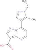 7-(1-Ethyl-5-methyl-1H-pyrazol-4-yl)pyrazolo[1,5-a]pyrimidine-3-carboxylic acid