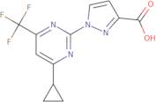 1-[4-Cyclopropyl-6-(trifluoromethyl)pyrimidin-2-yl]-1H-pyrazole-3-carboxylic acid