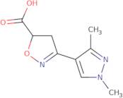 3-(1,3-Dimethyl-1H-pyrazol-4-yl)-4,5-dihydro-1,2-oxazole-5-carboxylic acid