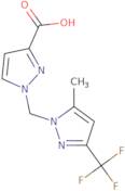 1-{[5-Methyl-3-(trifluoromethyl)-1H-pyrazol-1-yl]methyl}-1H-pyrazole-3-carboxylic acid