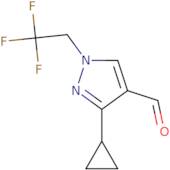 3-Cyclopropyl-1-(2,2,2-trifluoroethyl)-1H-pyrazole-4-carbaldehyde