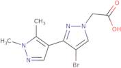 2-[4-Bromo-3-(1,5-dimethyl-1H-pyrazol-4-yl)-1H-pyrazol-1-yl]acetic acid