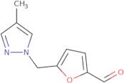 5-[(4-Methyl-1H-pyrazol-1-yl)methyl]furan-2-carbaldehyde