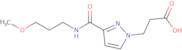 3-{3-[(3-Methoxypropyl)carbamoyl]-1H-pyrazol-1-yl}propanoic acid