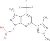 2-[6-(1,3-Dimethyl-1H-pyrazol-4-yl)-3-methyl-4-(trifluoromethyl)-1H-pyrazolo[3,4-b]pyridin-1-yl]ac…