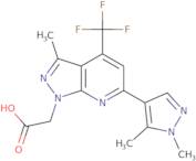 2-[6-(1,5-Dimethyl-1H-pyrazol-4-yl)-3-methyl-4-(trifluoromethyl)-1H-pyrazolo[3,4-b]pyridin-1-yl]ac…