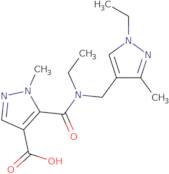 5-{Ethyl[(1-ethyl-3-methyl-1H-pyrazol-4-yl)methyl]carbamoyl}-1-methyl-1H-pyrazole-4-carboxylic acid