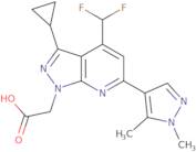 2-[3-Cyclopropyl-4-(difluoromethyl)-6-(1,5-dimethyl-1H-pyrazol-4-yl)-1H-pyrazolo[3,4-b]pyridin-1-yl]acetic acid