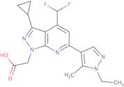 2-[3-Cyclopropyl-4-(difluoromethyl)-6-(1-ethyl-5-methyl-1H-pyrazol-4-yl)-1H-pyrazolo[3,4-b]pyridin-1-yl]acetic acid