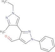 1'-Ethyl-3'-methyl-1-phenyl-1H,1'H-3,4'-bipyrazole-4-carbaldehyde