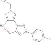 1'-Ethyl-1-(4-fluorophenyl)-3'-methyl-1H,1'H-3,4'-bipyrazole-4-carbaldehyde