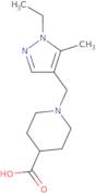 1-[(1-Ethyl-5-methyl-1H-pyrazol-4-yl)methyl]piperidine-4-carboxylic acid