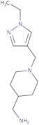 {1-[(1-Ethyl-1H-pyrazol-4-yl)methyl]piperidin-4-yl}methanamine