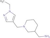 {1-[(1-Ethyl-1H-pyrazol-4-yl)methyl]piperidin-3-yl}methanamine