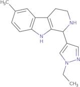 1-Ethyl-4-{6-methyl-1H,2H,3H,4H,9H-pyrido[3,4-b]indol-1-yl}-1H-pyrazole