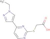 2-{[4-(1-Ethyl-1H-pyrazol-4-yl)pyrimidin-2-yl]sulfanyl}acetic acid