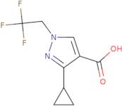 3-Cyclopropyl-1-(2,2,2-trifluoroethyl)-1H-pyrazole-4-carboxylic acid