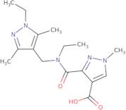 3-{Ethyl[(1-ethyl-3,5-dimethyl-1H-pyrazol-4-yl)methyl]carbamoyl}-1-methyl-1H-pyrazole-4-carboxylic acid