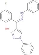 4-Fluoro-2-[(1-phenyl-1H-pyrazol-4-yl)(2-phenylhydrazin-1-ylidene)methyl]phenol