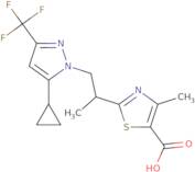 2-{1-[5-Cyclopropyl-3-(trifluoromethyl)-1H-pyrazol-1-yl]propan-2-yl}-4-methyl-1,3-thiazole-5-carboxylic acid