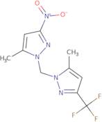 5-Methyl-1-((5-methyl-3-(trifluoromethyl)-1H-pyrazol-1-yl)methyl)-3-nitro-1H-pyrazole