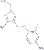 4-[(1-Ethyl-3-methyl-1H-pyrazol-4-yl)methoxy]-3-fluoroaniline