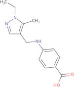 4-{[(1-Ethyl-5-methyl-1H-pyrazol-4-yl)methyl]amino}benzoic acid