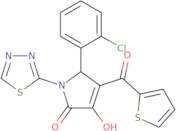 5-(2-Chlorophenyl)-3-hydroxy-1-(1,3,4-thiadiazol-2-yl)-4-(thiophene-2-carbonyl)-1,5-dihydro-2H-p...