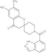 1'-(1H-Indazole-7-carbonyl)-6,7-dimethylspiro[chroman-2,4'-piperidin]-4-one