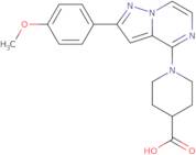 1-[2-(4-Methoxyphenyl)pyrazolo[1,5-a]pyrazin-4-yl]piperidine-4-carboxylic acid