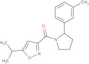 3-[2-(3-Methylphenyl)pyrrolidine-1-carbonyl]-5-(propan-2-yl)-1,2-oxazole